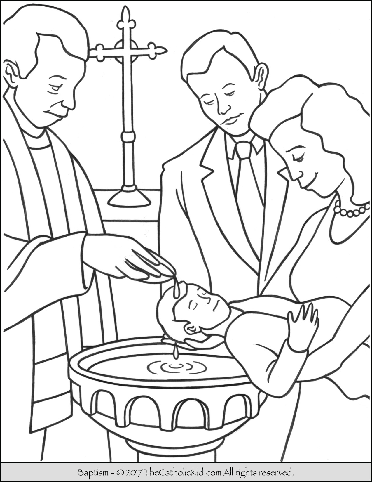 Baptism Coloring Pages Printables Printable Color Absolutely
