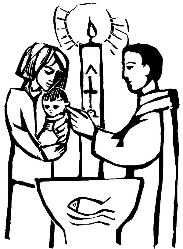 Baptism Coloring Pages Printables at Free printable