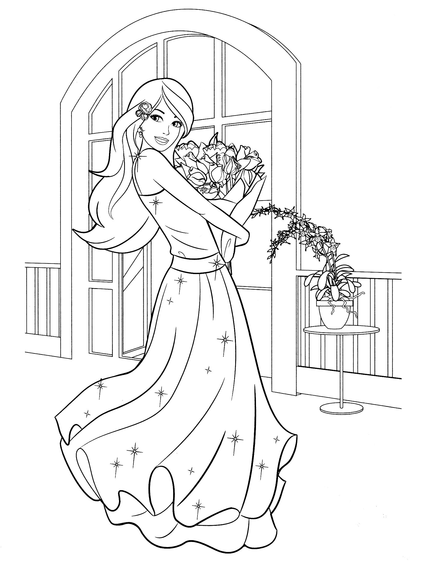 Barbie Birthday Coloring Pages at GetColorings.com   Free ...