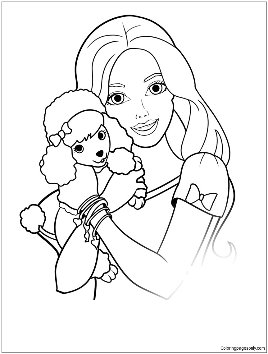 Barbie Dog Coloring Pages at GetColorings.com   Free ...