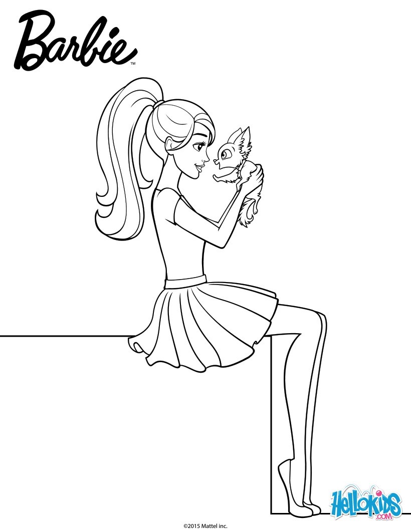 Barbie Dog Coloring Pages at GetColorings.com | Free printable