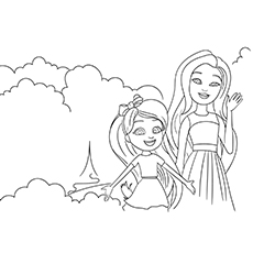 barbie dream house printable coloring pages