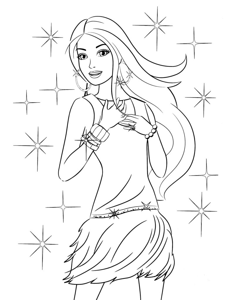 Barbie Face Coloring Pages At GetColoringscom | Free Printable