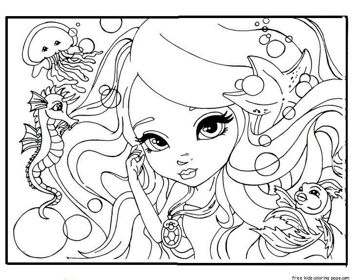 736x574 Face Barbie Coloring Pages For GirlsFree Printable