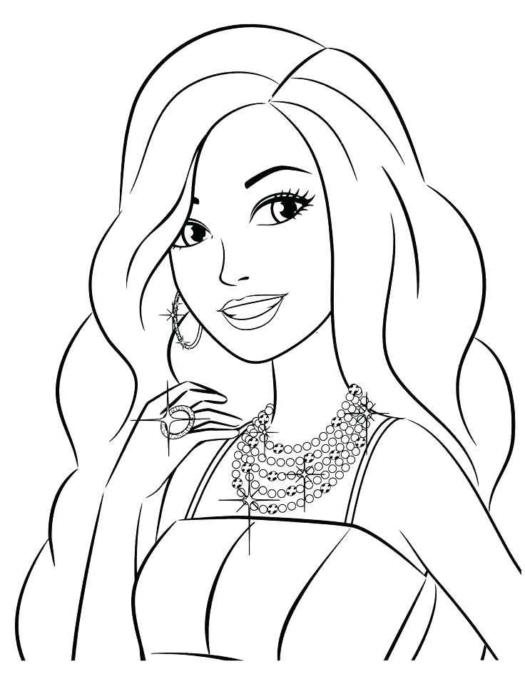 Barbie Head Coloring Pages at GetColorings.com | Free printable colorings pages to print and color
