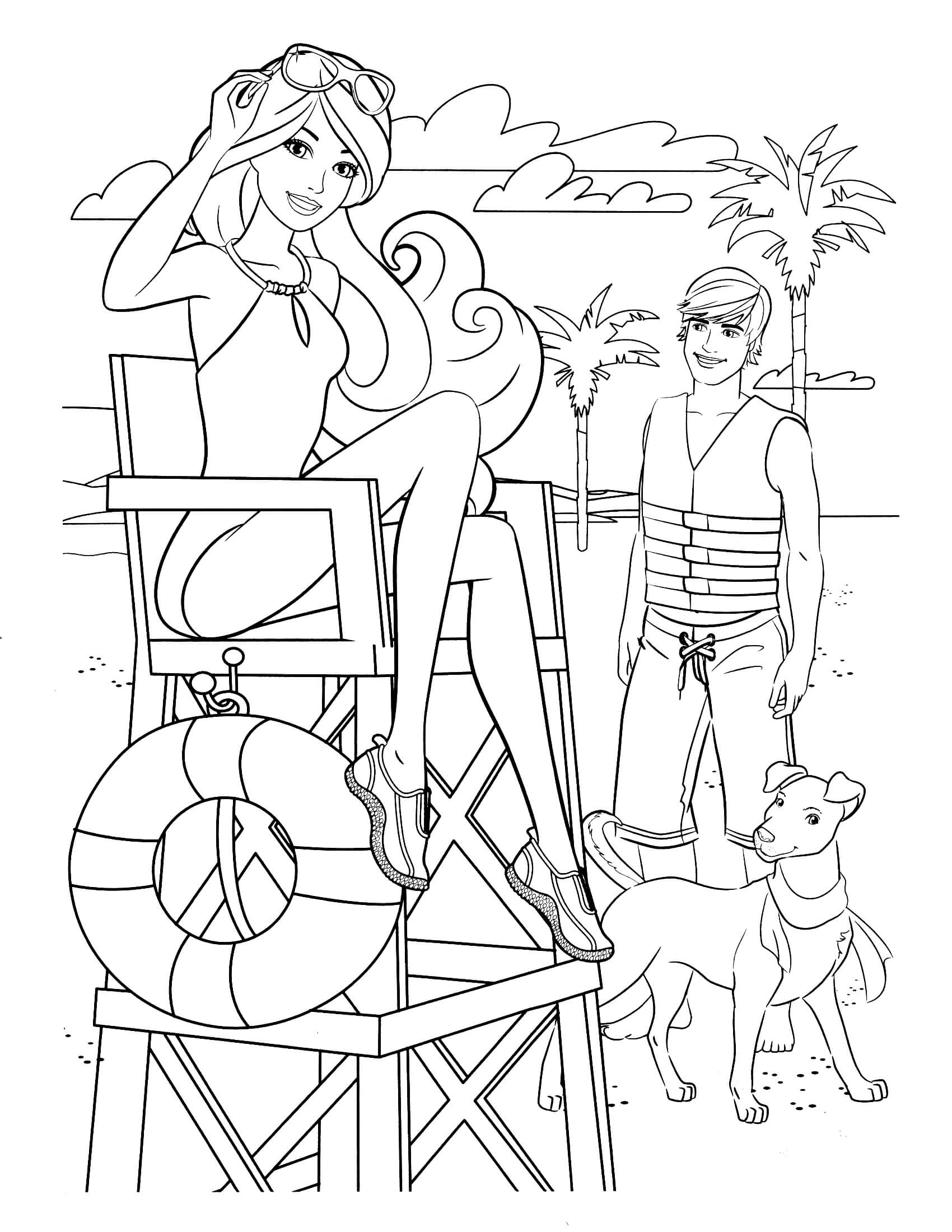 barbie coloring pages print