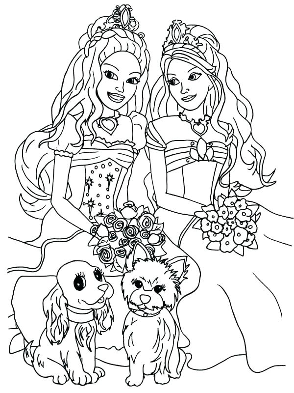 Barbie Wedding Coloring Pages at GetColorings.com | Free printable