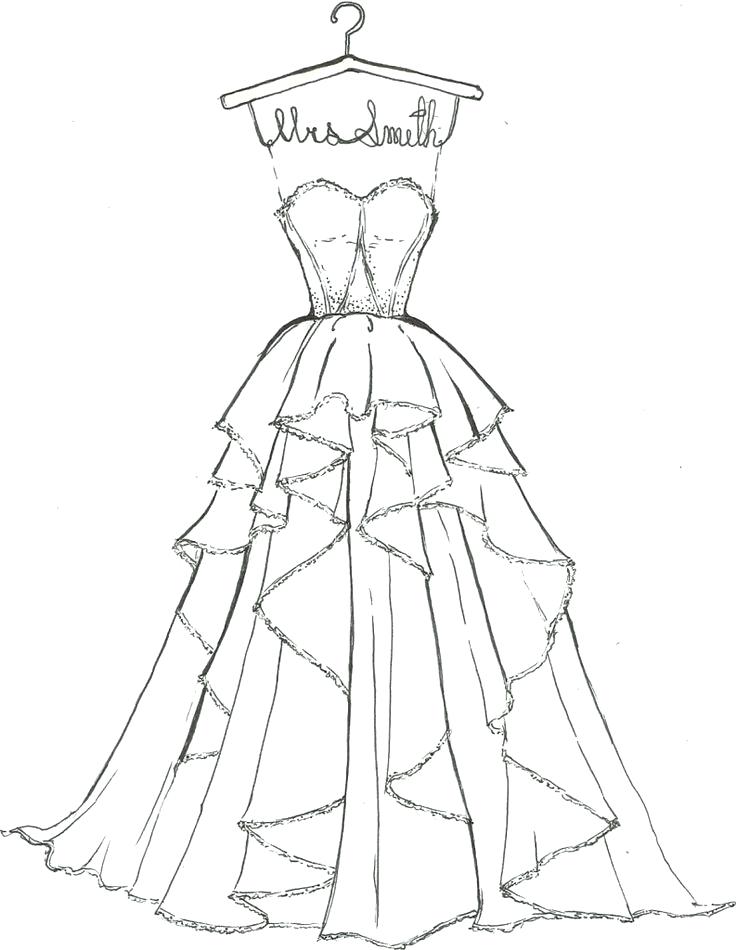 Barbie Wedding Dress Coloring Pages at GetColorings.com | Free