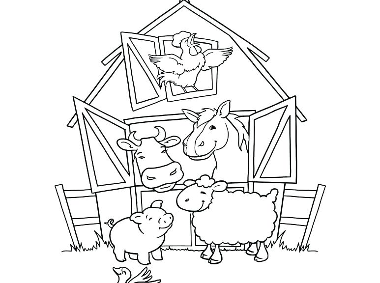 Barn Coloring Pages Free at Free printable colorings