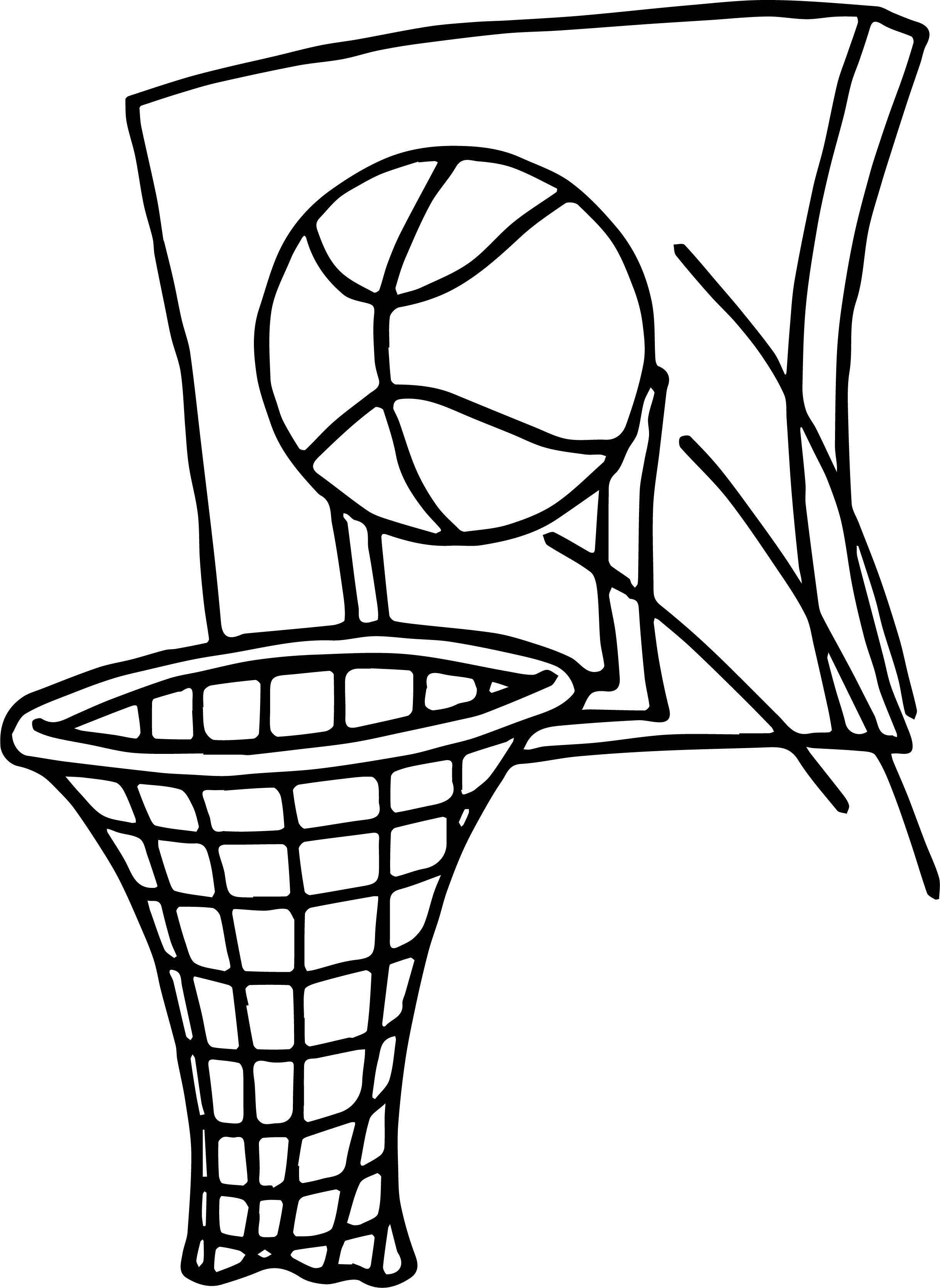 Basketball Goal Coloring Pages at Free printable
