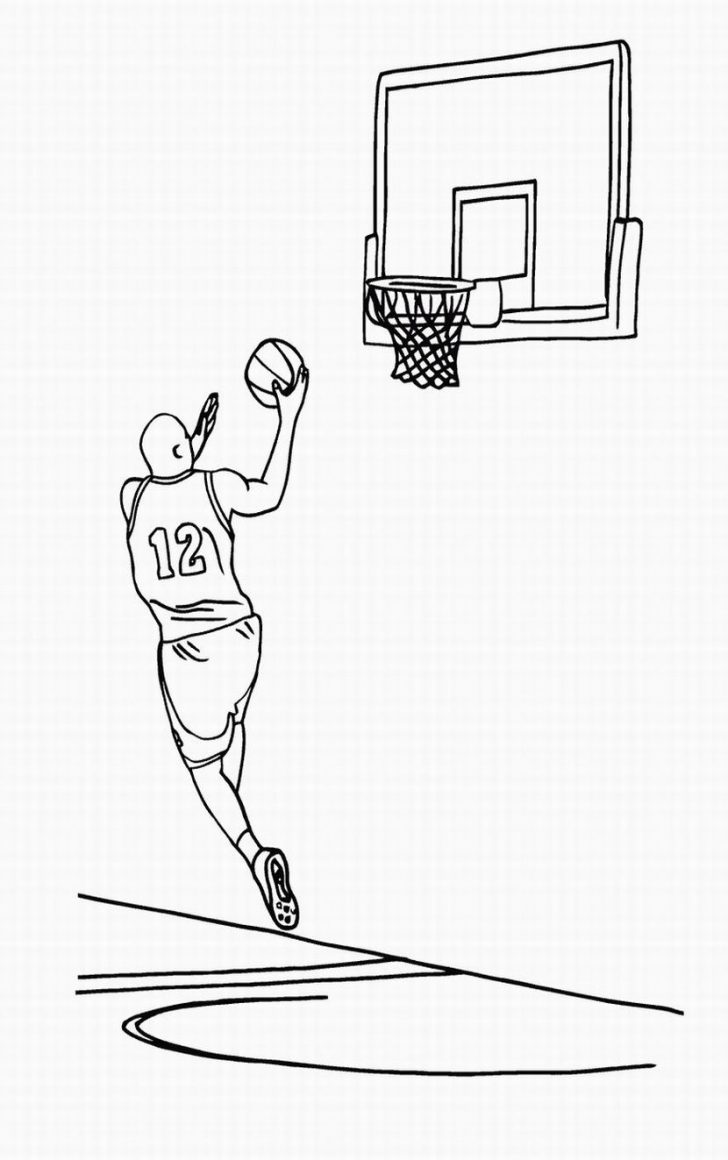 Basketball Hoop Coloring Page at GetColorings.com | Free ...