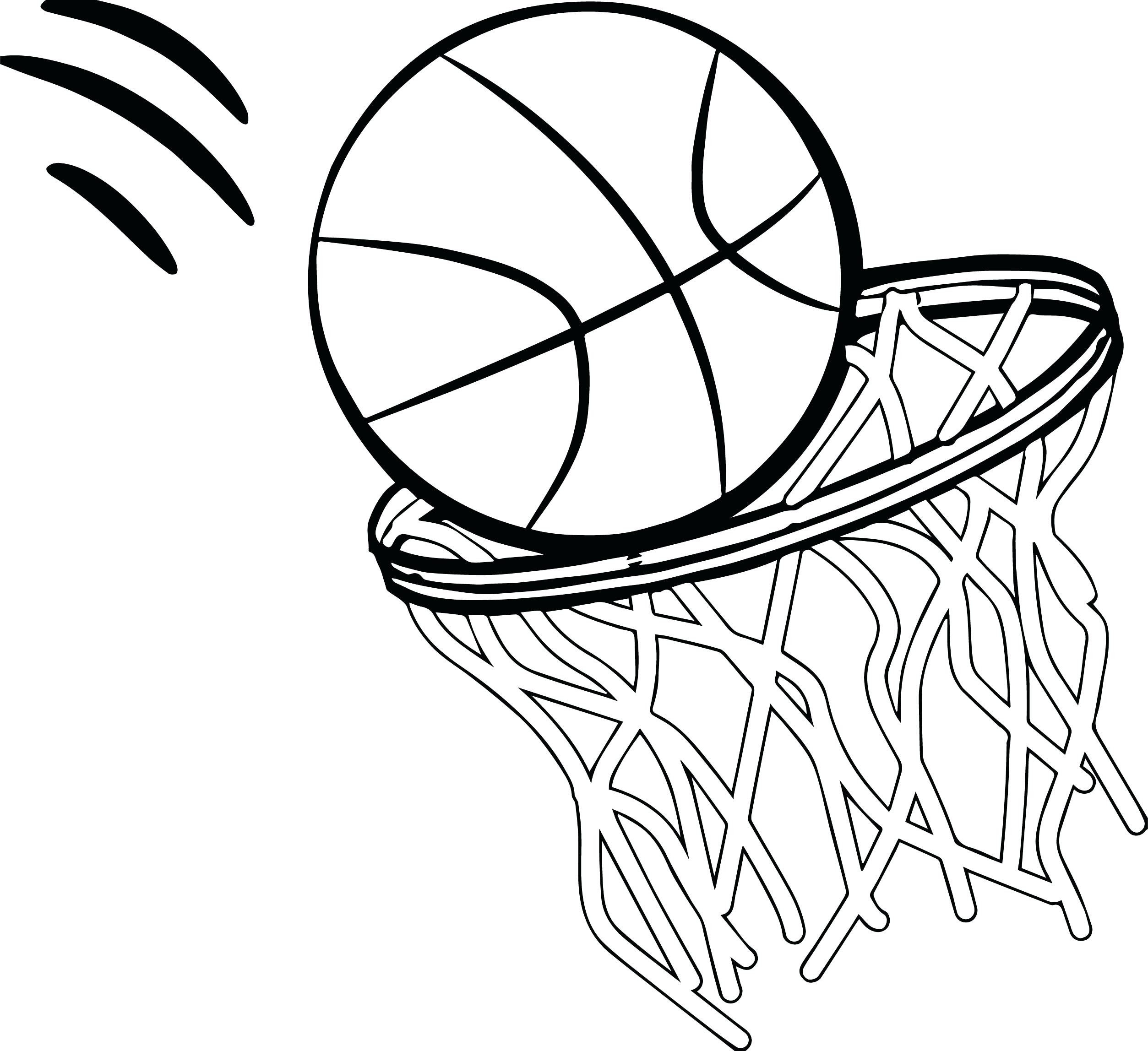 Basketball Hoop Coloring Page at Free printable