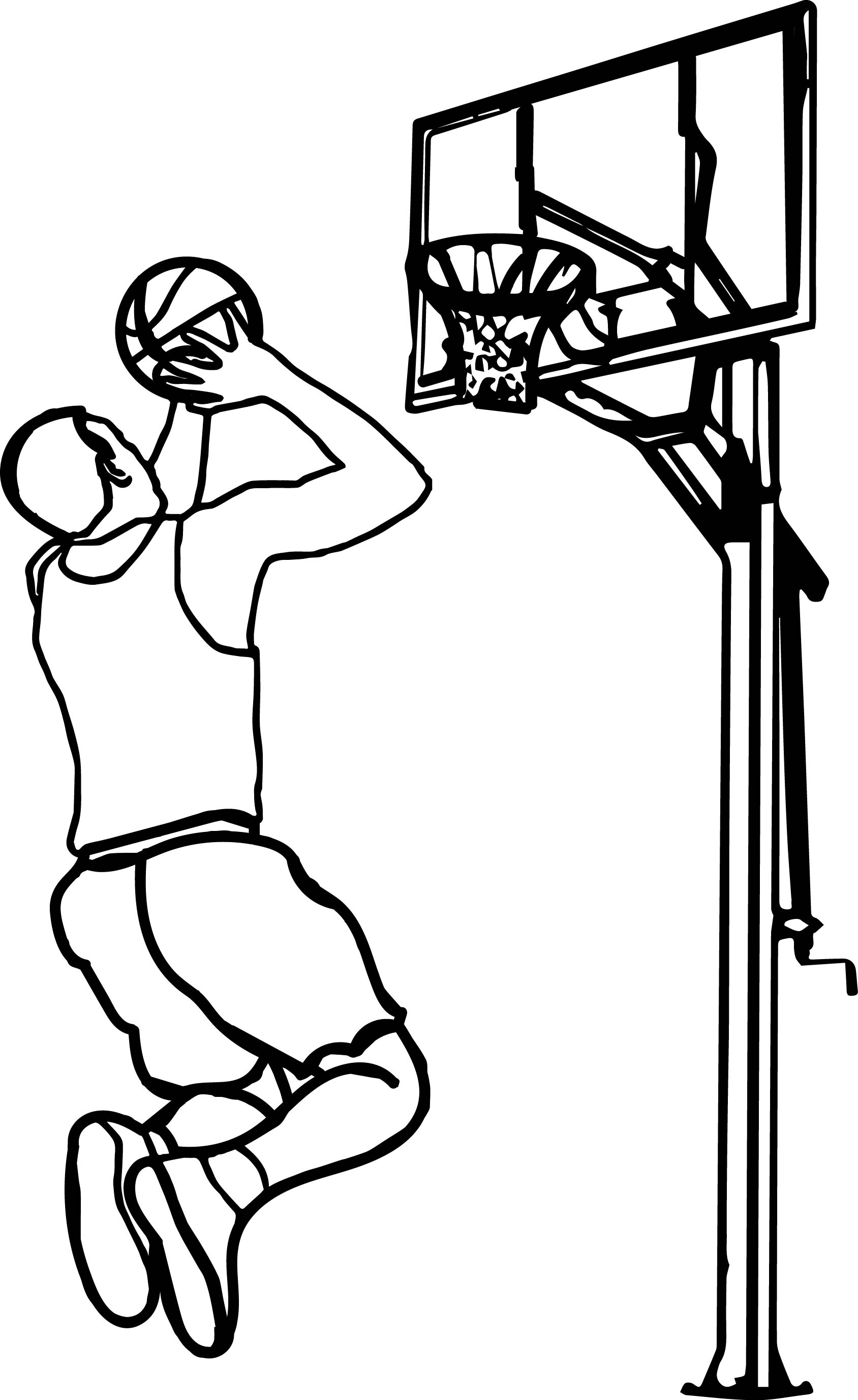 Basketball Hoop Coloring Page at Free printable