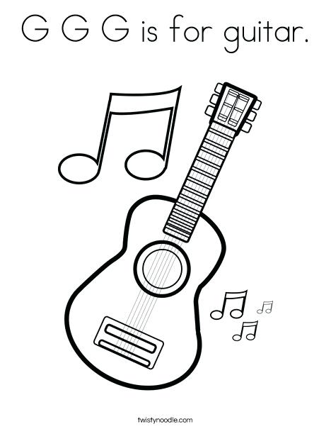 Bass Guitar Coloring Pages at GetColorings.com | Free printable ...