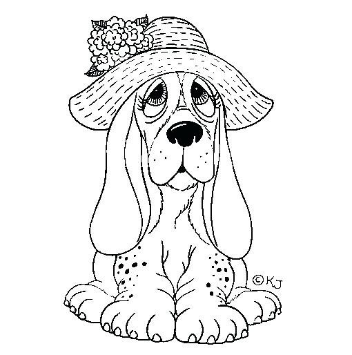 Basset Hound Coloring Page at GetColorings.com | Free printable