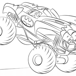 Batman Monster Truck Coloring Pages at GetColorings.com | Free