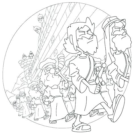 Battle Of Jericho Coloring Page at GetColorings.com | Free printable