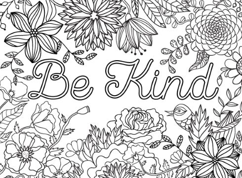 Be Kind Coloring Page at GetColorings.com | Free printable colorings