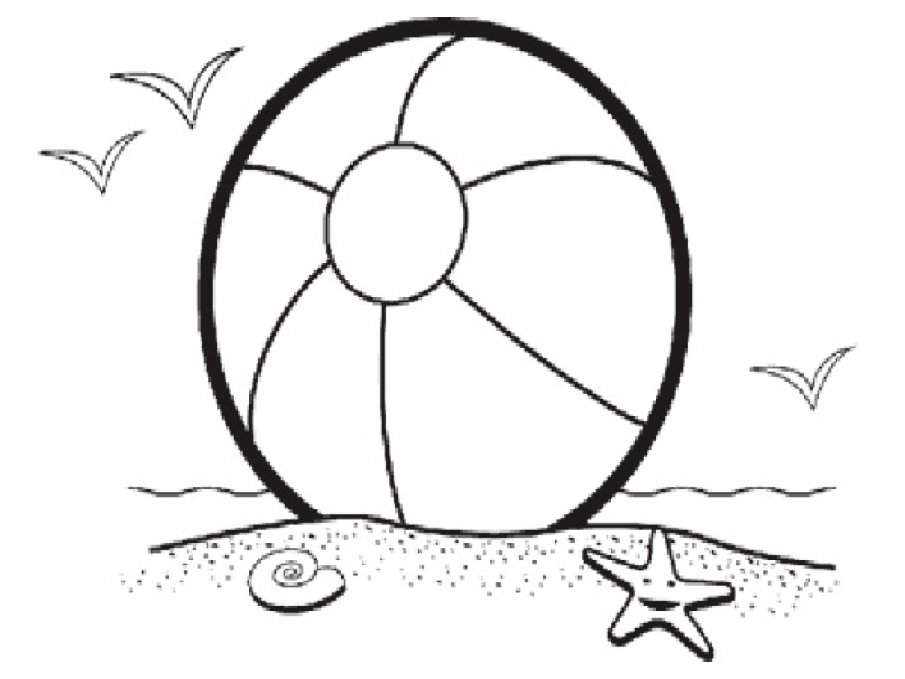 free printable beach ball coloring pages