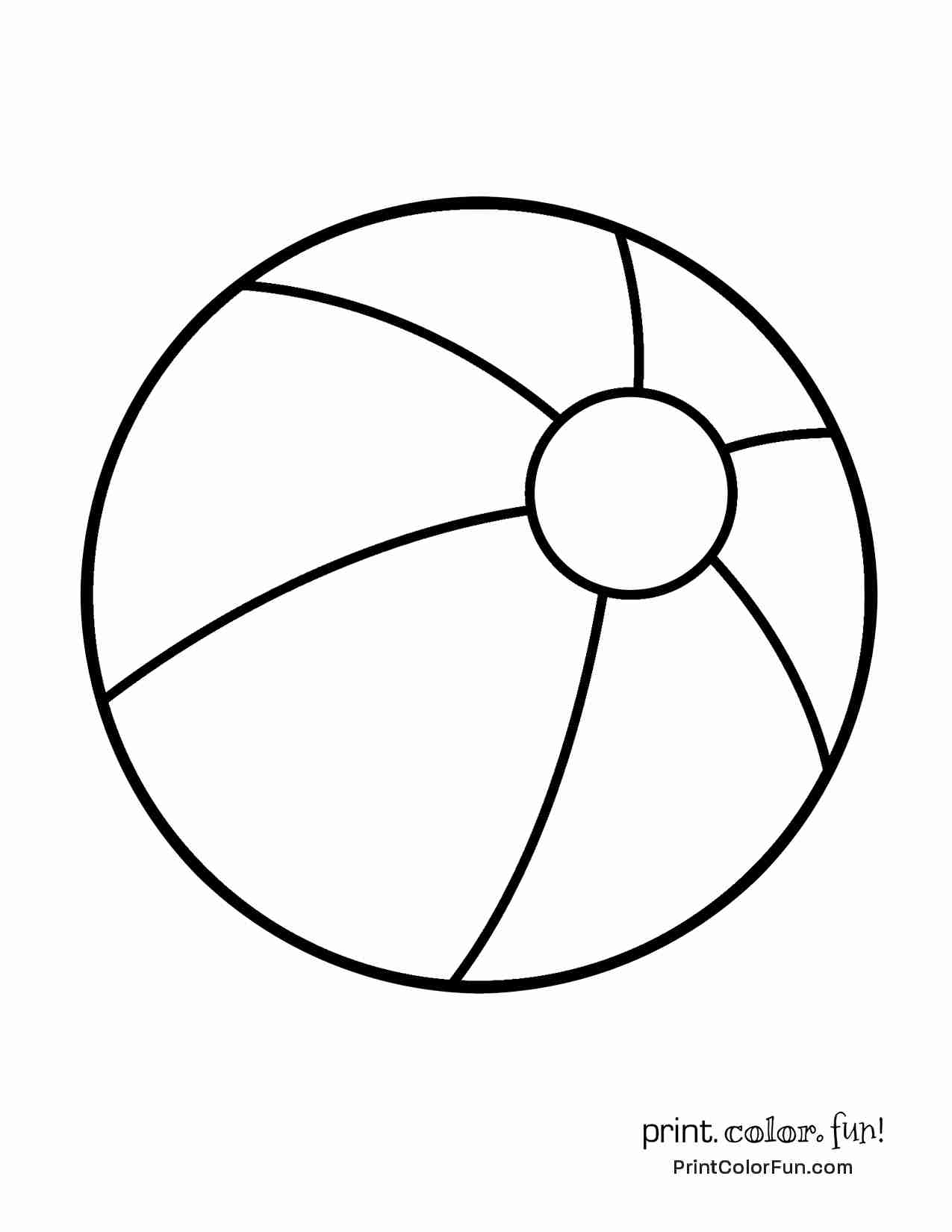 Beach Ball Coloring Page At GetColorings Free Printable Colorings 