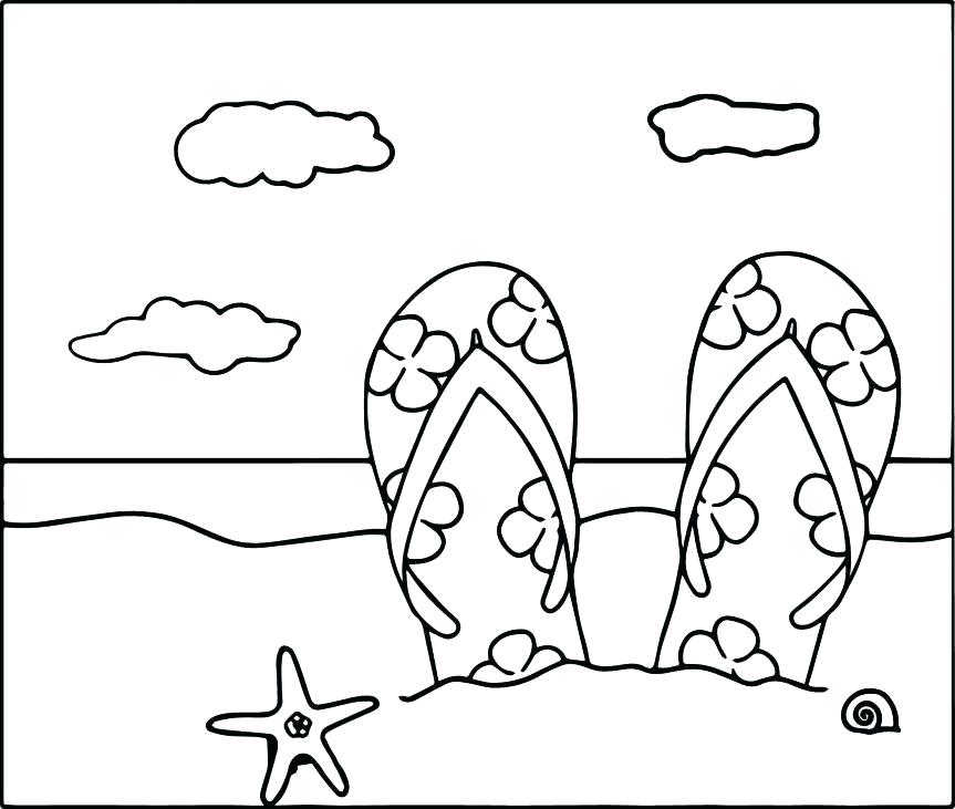 Beach Coloring Pages For Preschool at