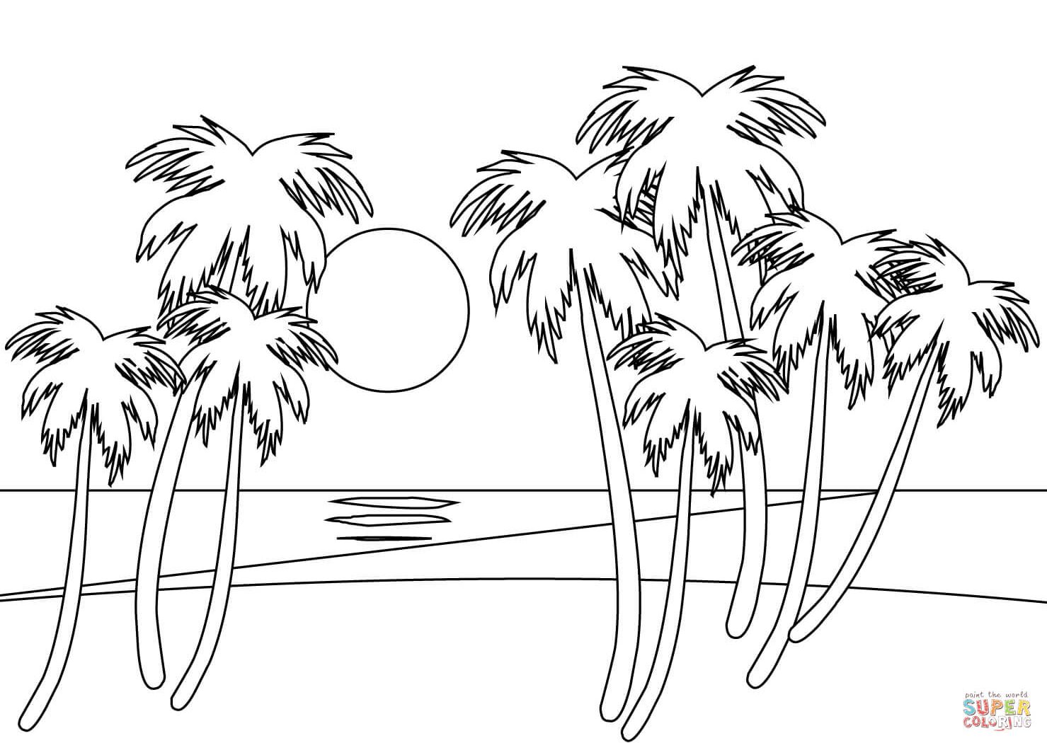 Beach Theme Coloring Pages At Getcolorings.com | Free Printable