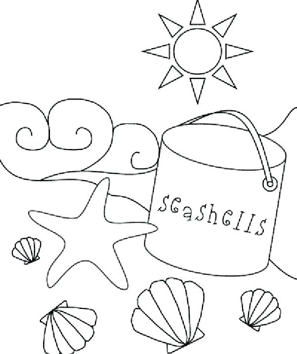 Beach Theme Coloring Pages at Free printable