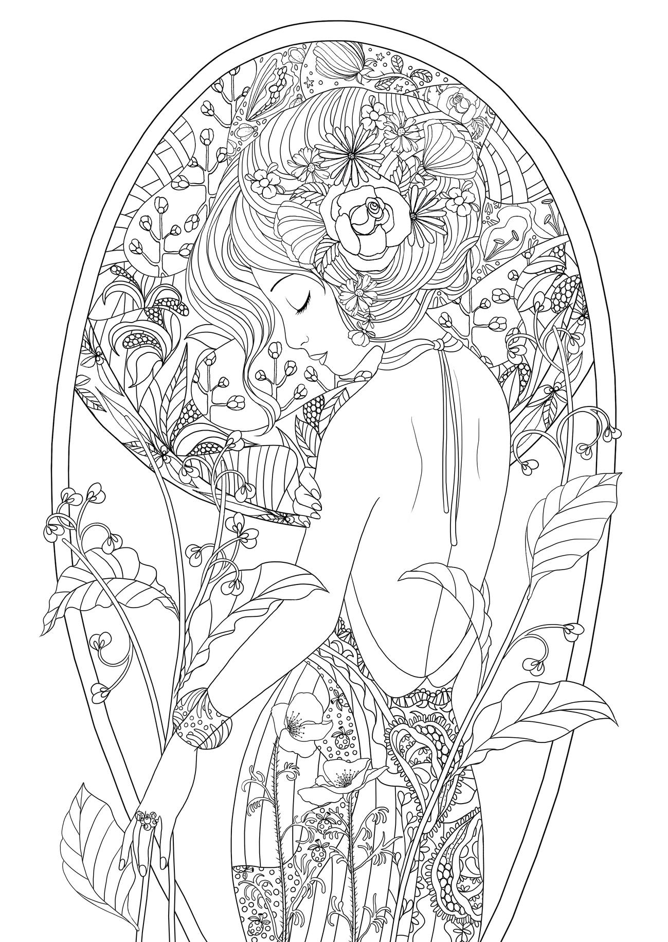 Makeup Coloring Pages For Adults : Free Printable Adult Coloring Pages