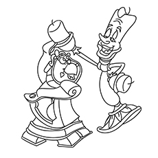 Beauty And The Beast Characters Coloring Pages at GetColorings.com