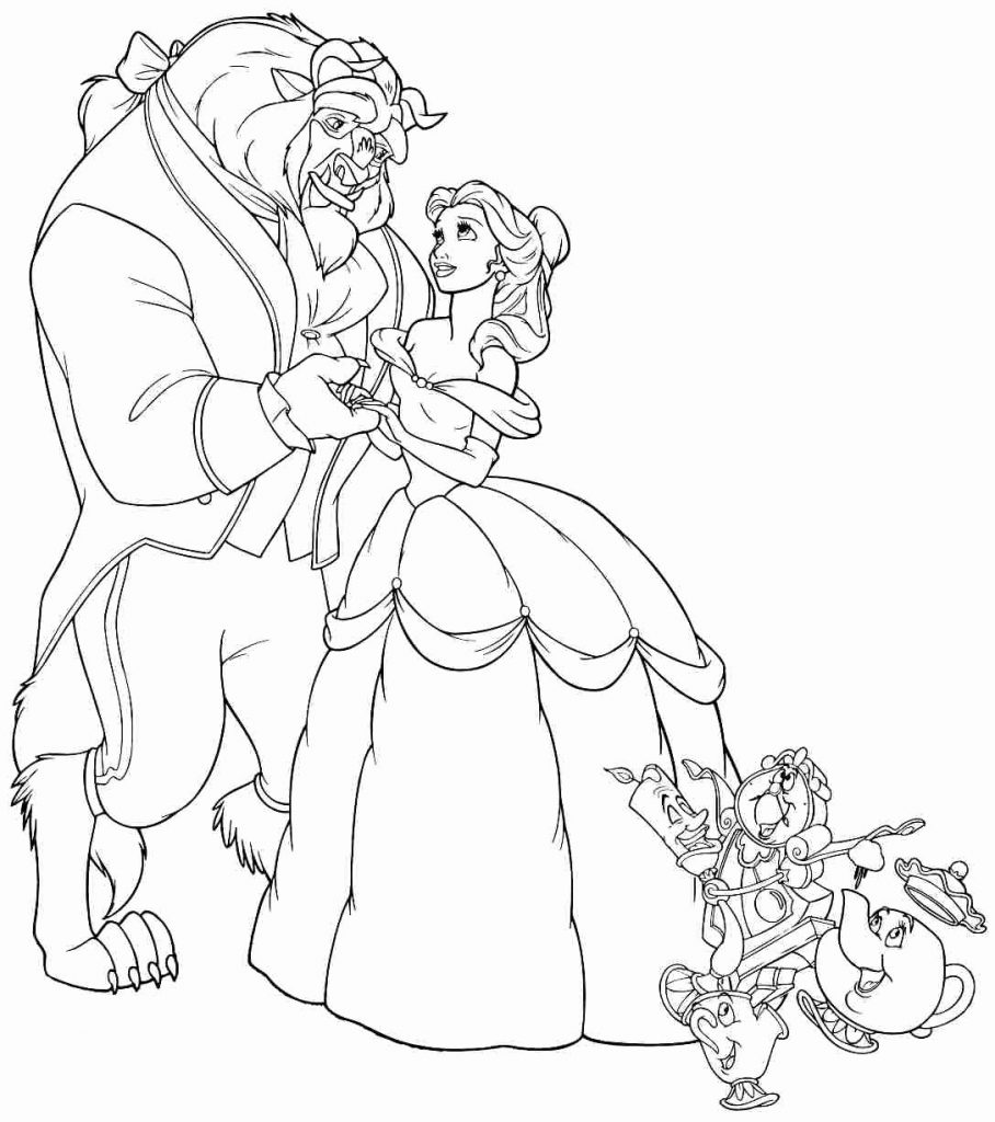 Beauty And Beast Rose Coloring Page Coloring Pages