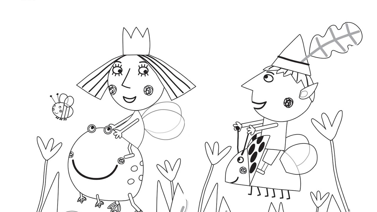 Ben And Holly Free Colouring Printables