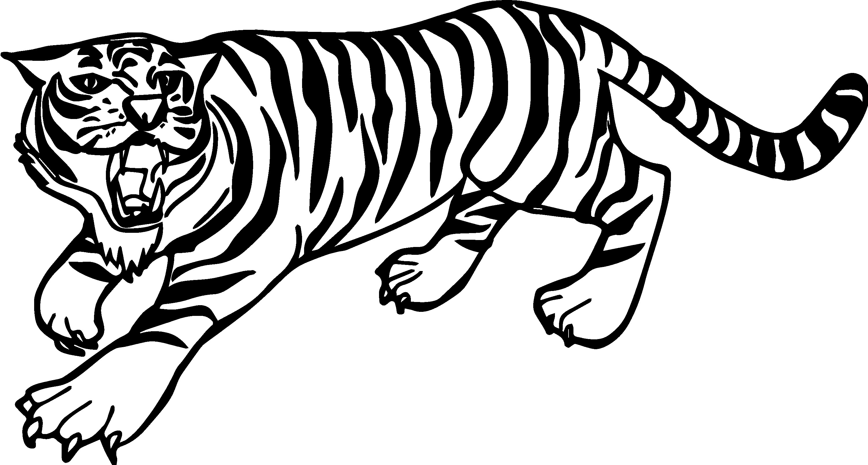 Bengal Tiger Coloring Page at Free printable