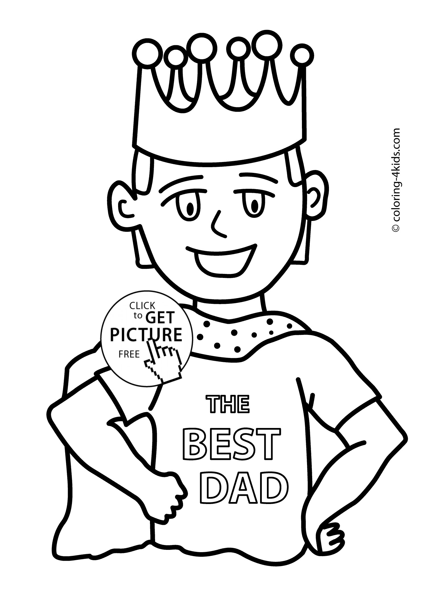 Cute Best Dad Coloring Pages for Adult