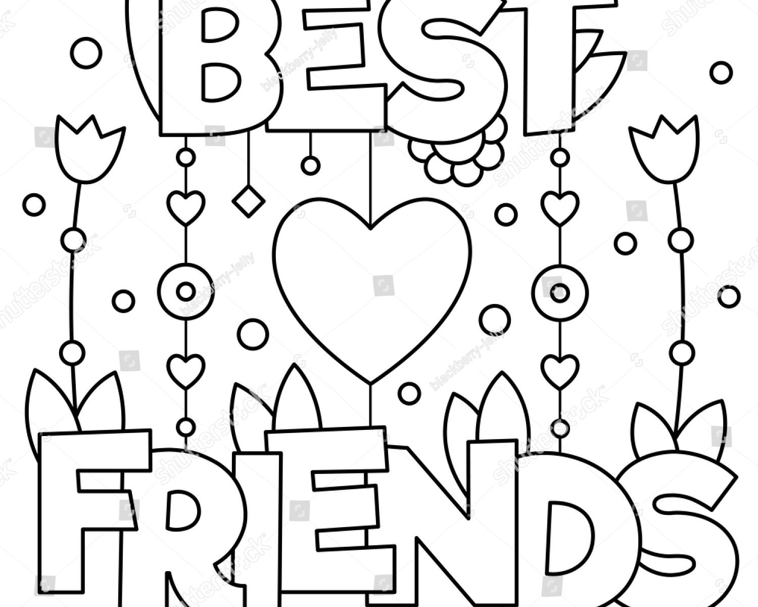Best Friend Coloring Pages For Girls at Free
