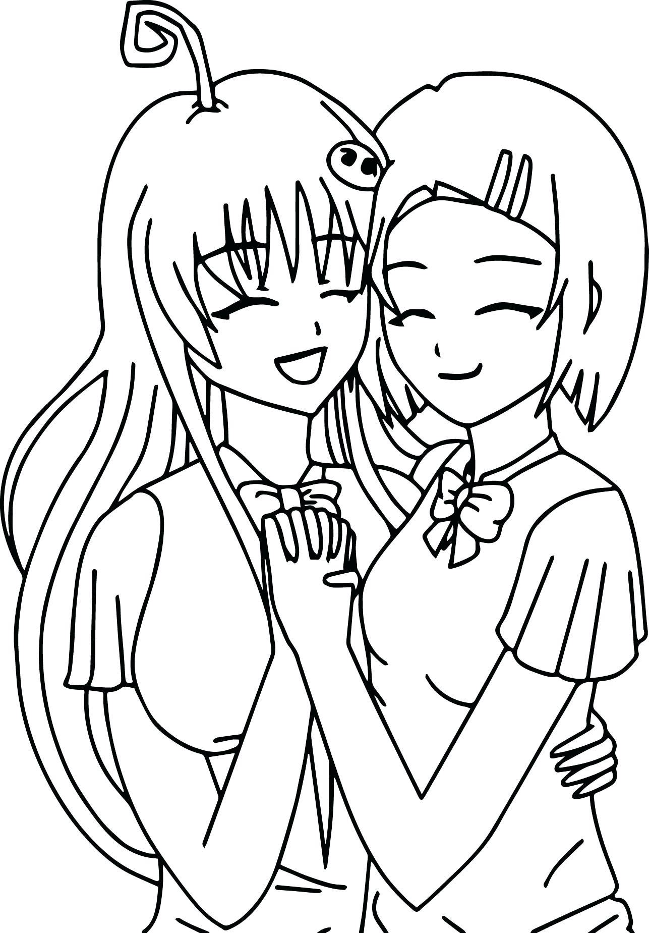 Best Friend Coloring Pages For Girls At Getcolorings.com | Free