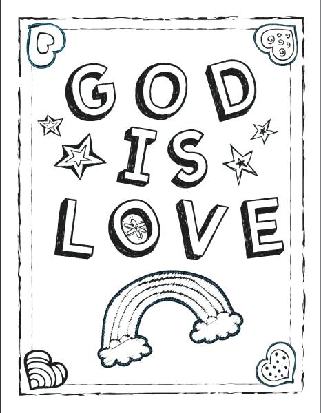 Bible Valentine Coloring Pages
