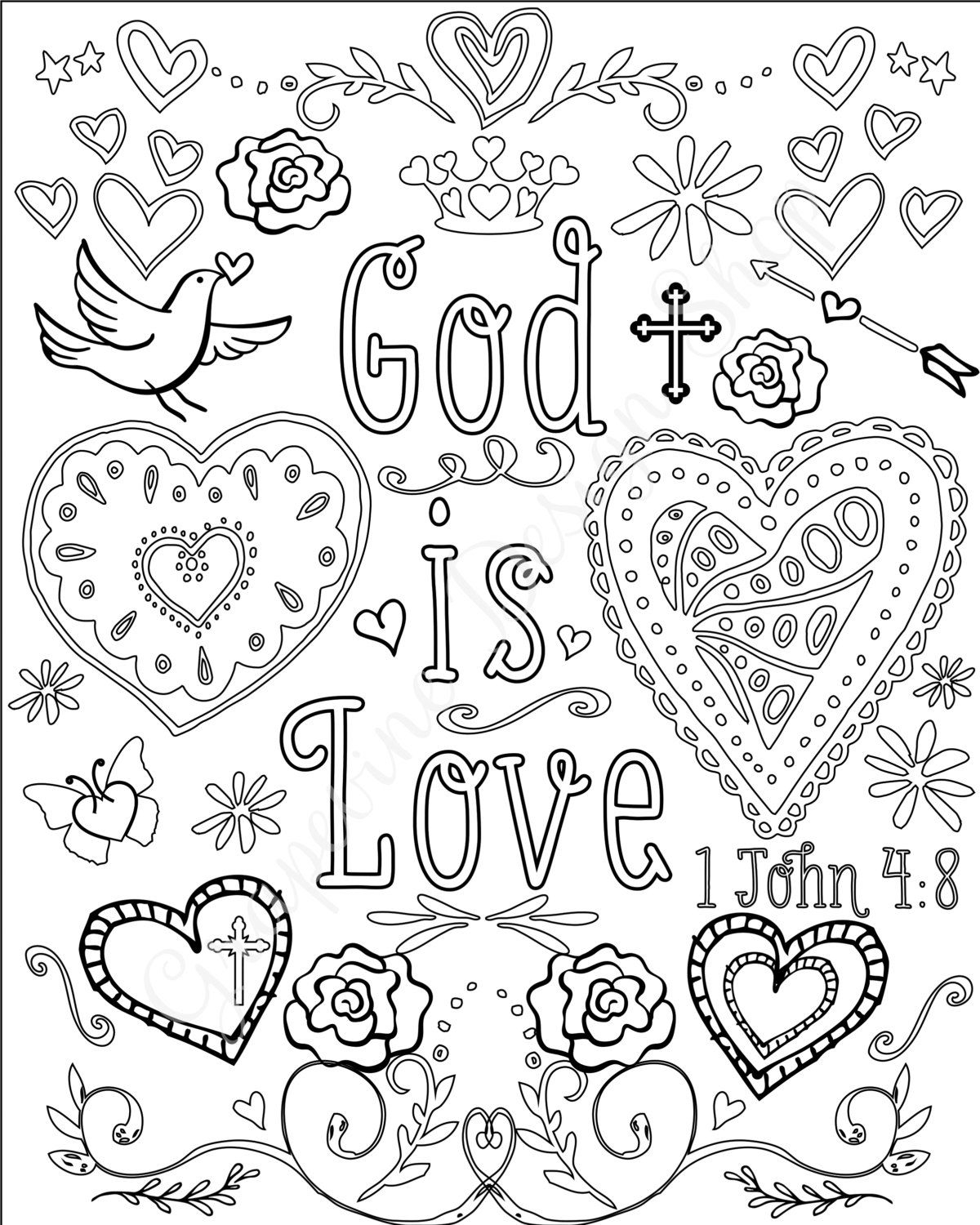 Bible Verse Coloring Pages For Adults at GetColorings.com | Free