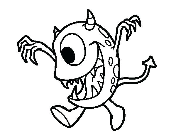 600x470 Coloring Pages Eye Page Monster With One Dogs Big Eyes