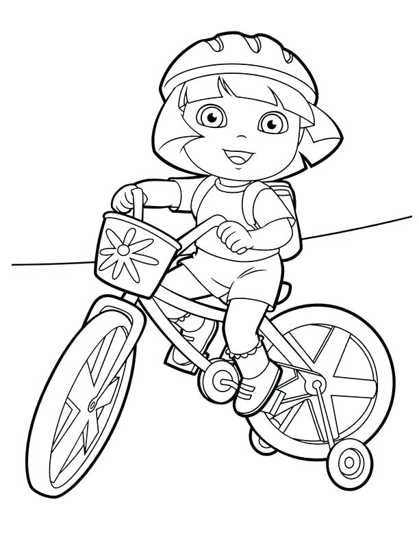 660 Animal Cycling Coloring Pages with disney character
