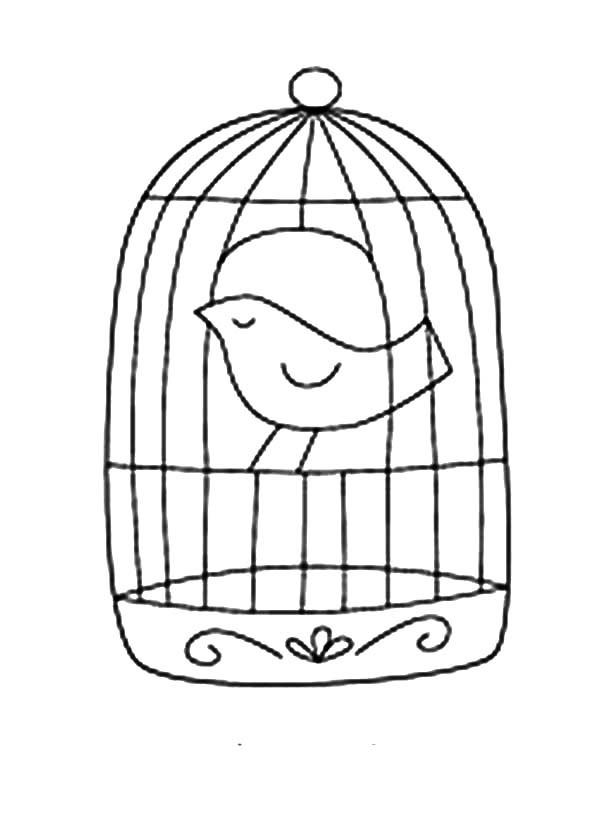 Bird Cage Coloring Page at GetColorings.com | Free printable colorings