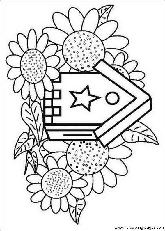 New Birdhouse Coloring Pages Printable for Adult