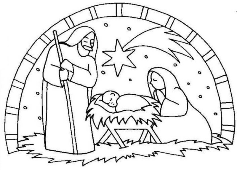Birth Of Jesus Coloring Page at GetColorings.com | Free printable