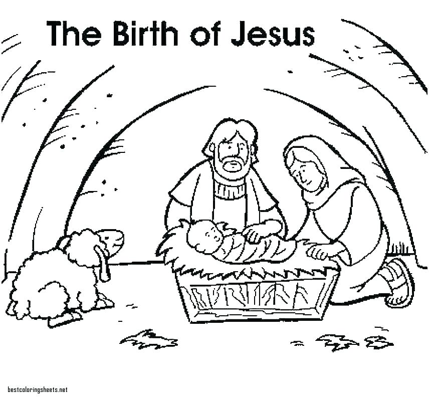 Birth Of Jesus Coloring Page at Free printable