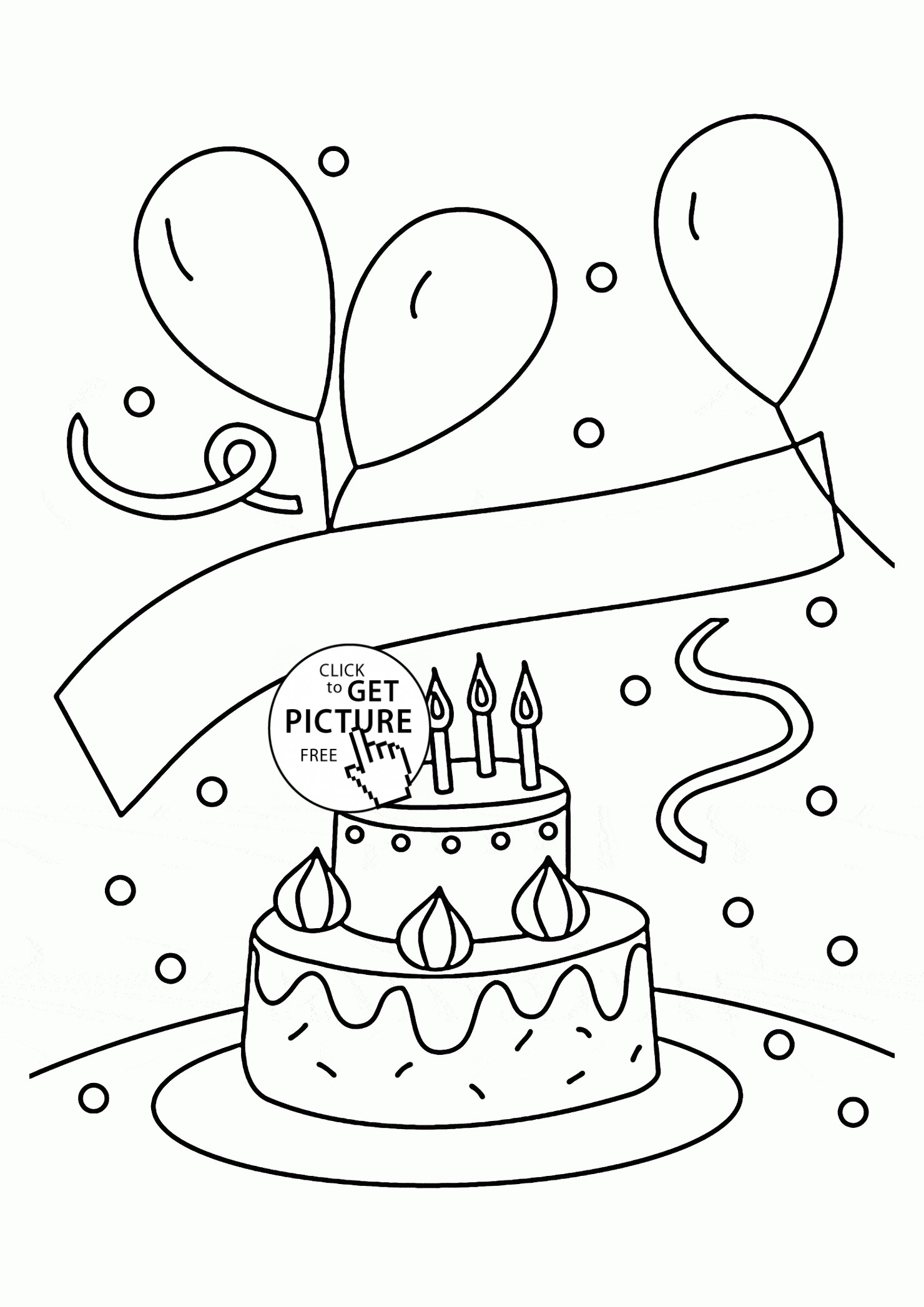 Birthday Balloon Coloring Pages at GetColorings.com | Free ...