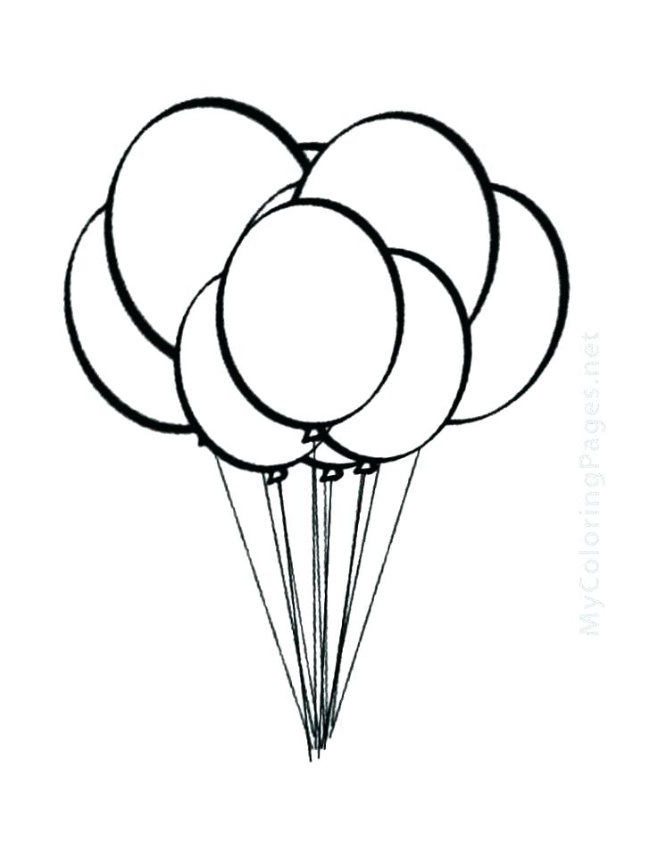 Birthday Balloon Coloring Pages At GetColorings Free Printable 