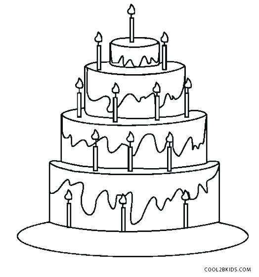 Birthday Cake Coloring Pages Preschool at GetColorings.com | Free
