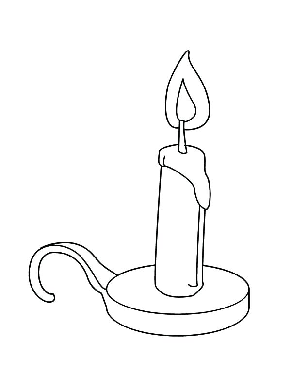 Birthday Candle Coloring Page at Free printable