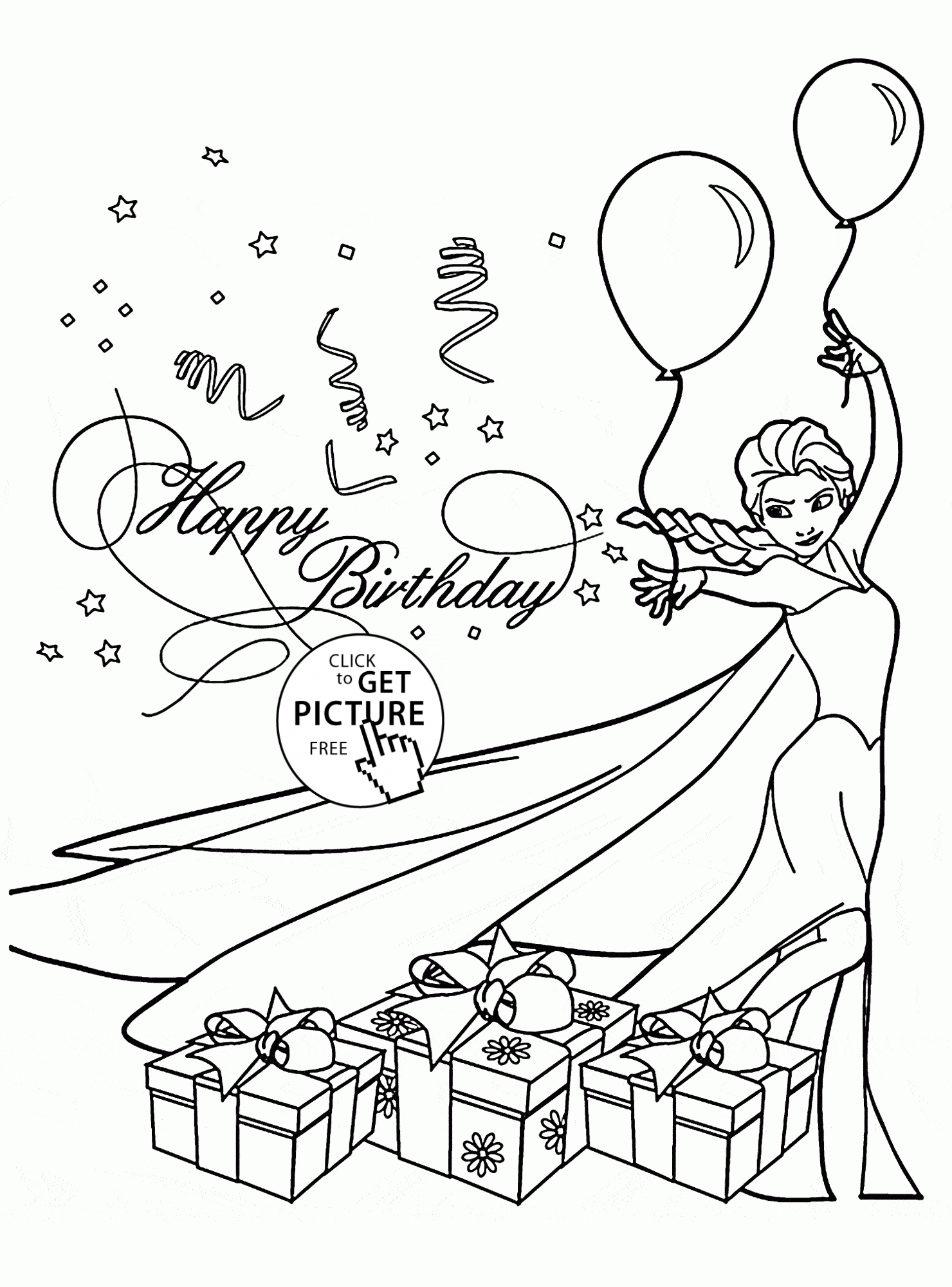 Birthday Card Coloring Page at GetColorings.com | Free printable