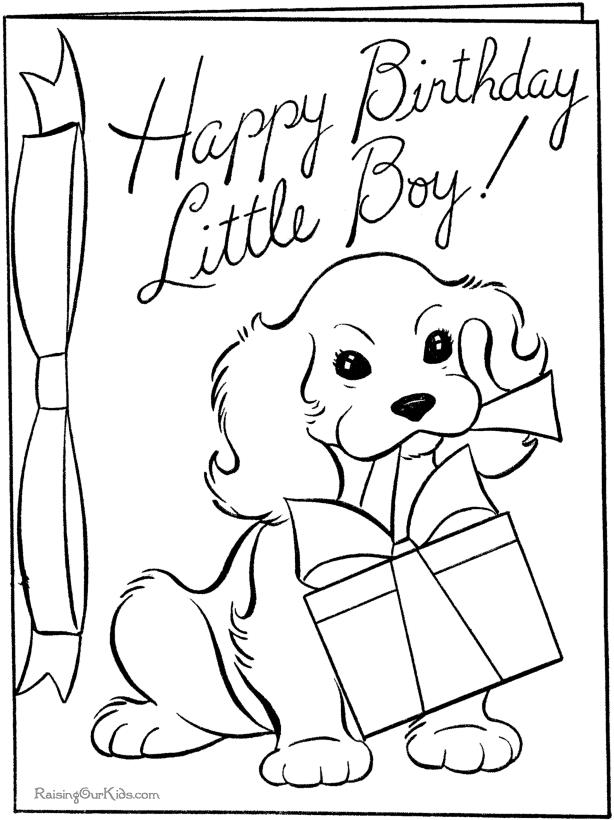 Birthday Card Coloring Page at GetColorings.com | Free printable colorings pages to print and color