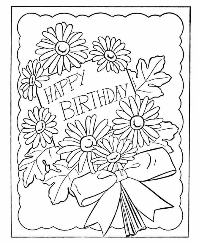 Birthday Coloring Pages For Adults at GetColorings.com | Free printable